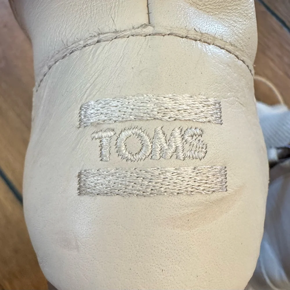 Toms Cream Open-Toe Ankle Boots